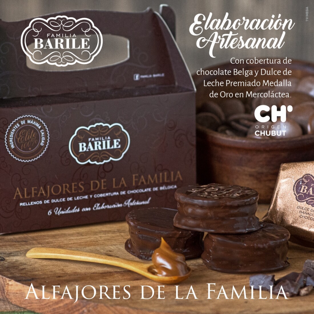 Afajores Artesanales Patagónicos de la Familia Barile LLevá una valija más en Aerolíneas y disfrutá con tus amigos